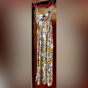 Floral Maxi Dress with Spaghetti Straps keyhole front 41 ( s)